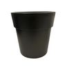 Small Round Charcoal Black Linea Plastic Pot