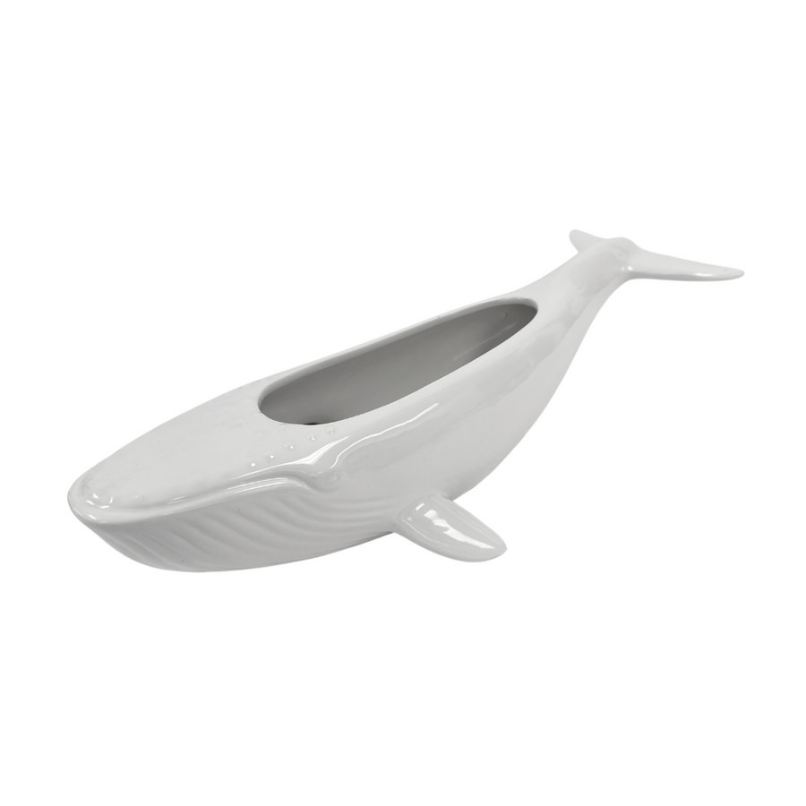 Whale White Vase