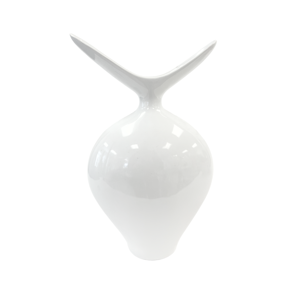 Small White Winged Vase