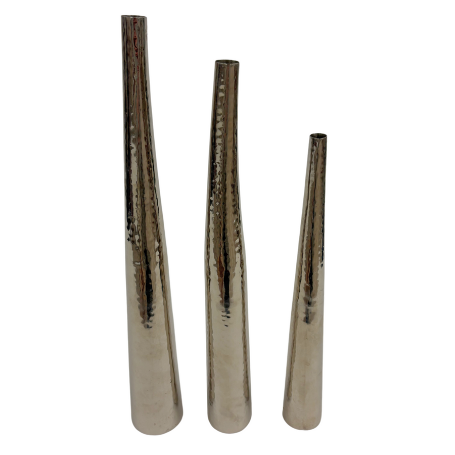 Small Silver Thin Hammered