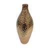 Large Hammered Ceramic Gold Vase