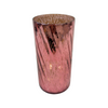 Medium Pink Mercury Glass Candle Holder