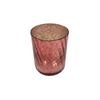 Small Pink Mercury Glass Candle Holder