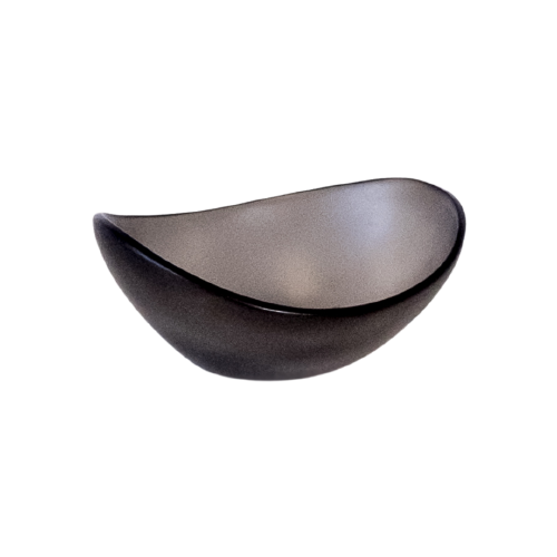 Bowl - Resin Round Marbled Grey