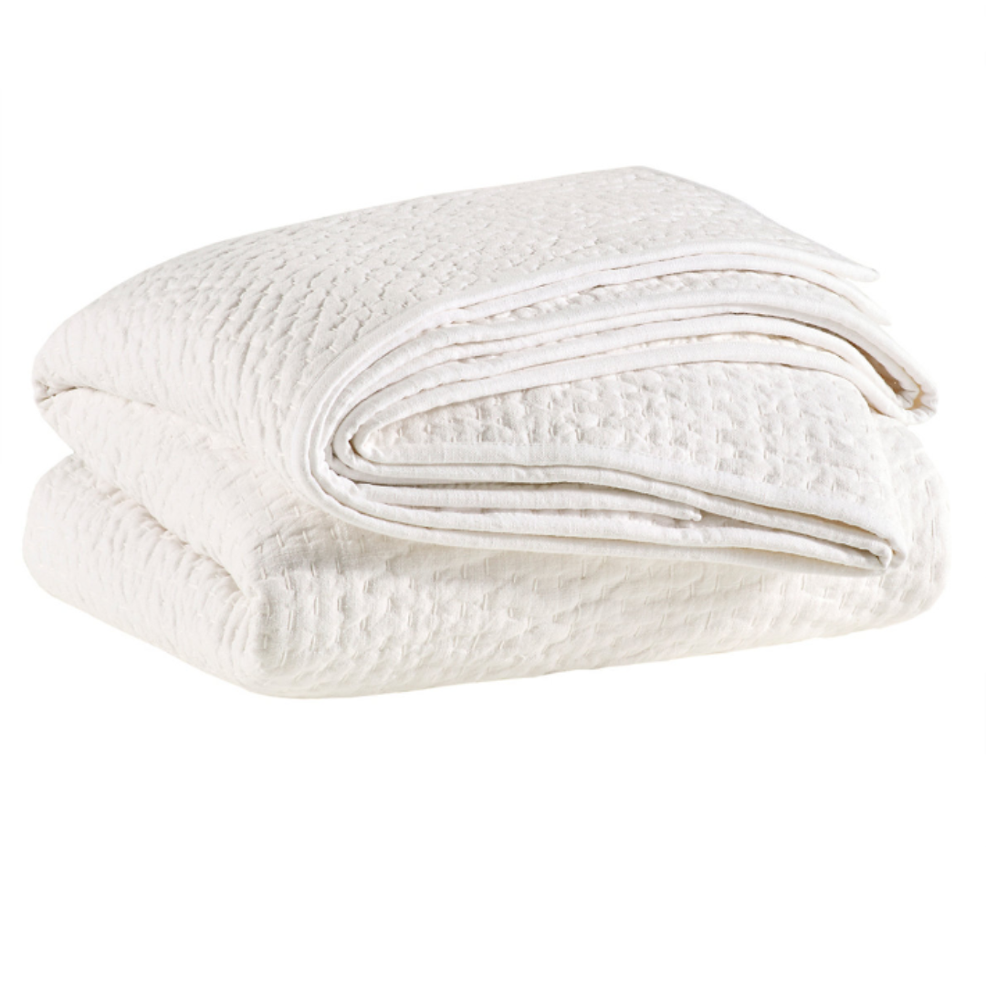 Queen Seychelles White Quilt