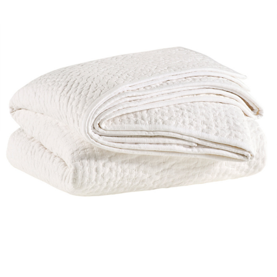 Queen Seychelles White Quilt