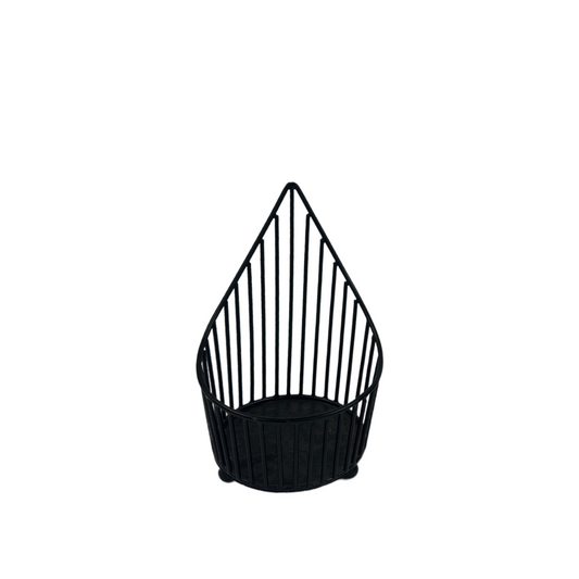 Small Black Wire Peak Candle Holder