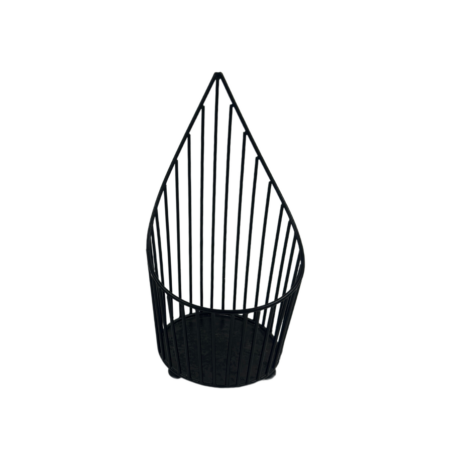 Large Black Wire Peak Candle Holder