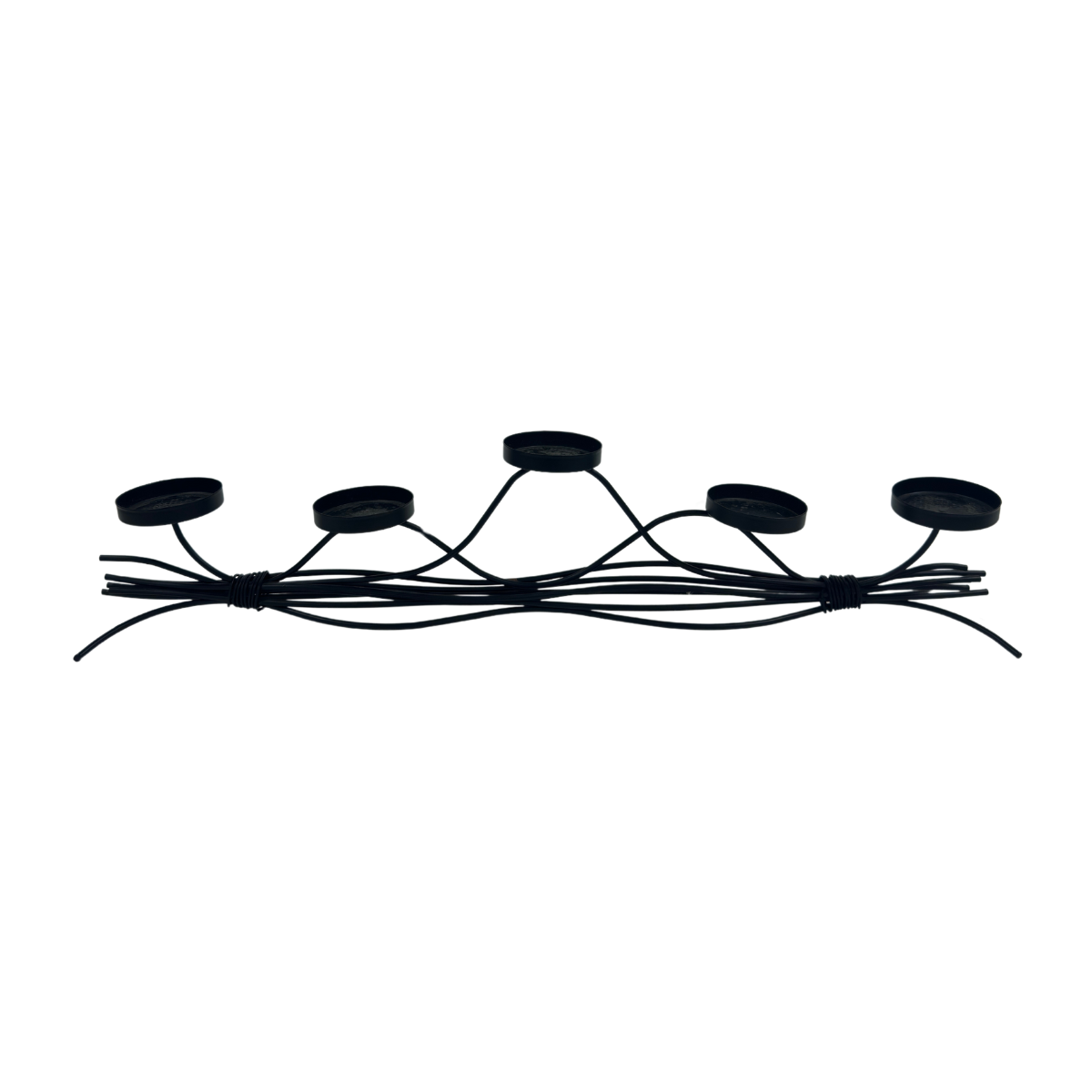 Twig Black Wire 5 Cup Candle Holder