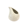 Cream Round Vase w/ Teardrop Opening