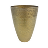 Gold Tapered Hammered Vase