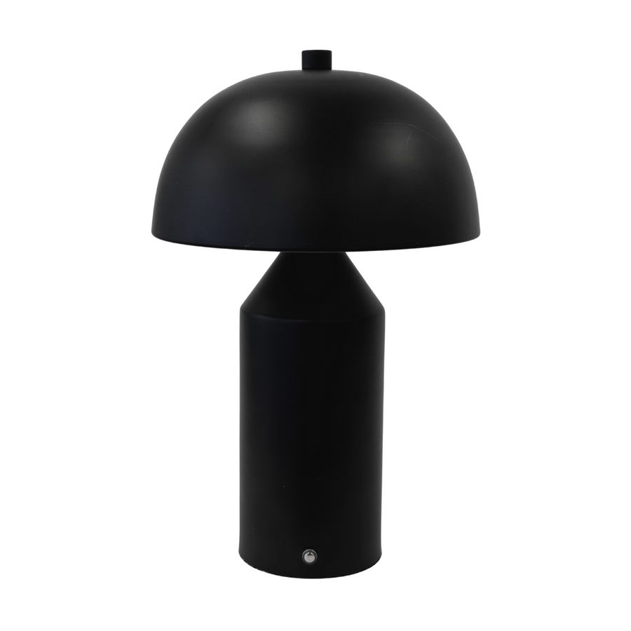 Matte Black Mushroom Table Lamp