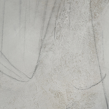 CLEARED Textured Grey & Cream With Light Wooden Frame