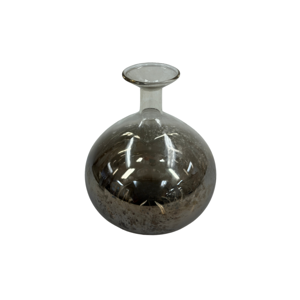 Antique Mirror and Glass Vase