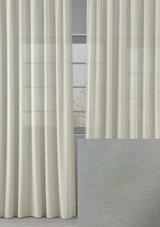 Drapery Panel - Grey Stripes