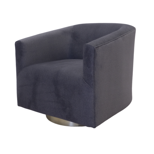 Swivel Chair Black with Gold Base