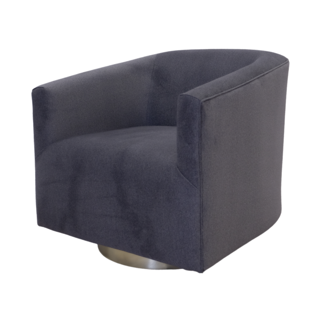 Swivel Chair Black with Gold Base