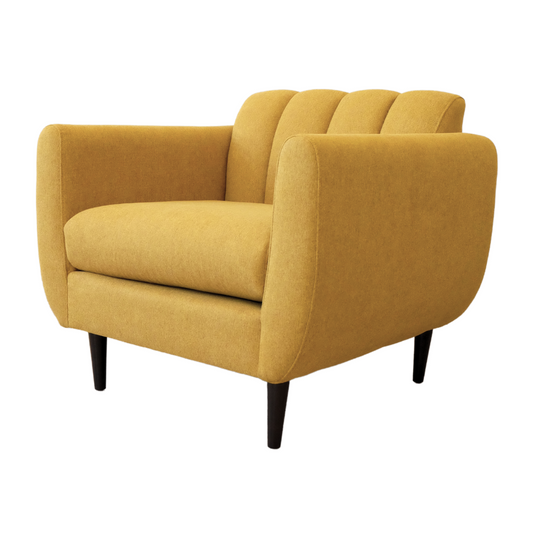 Mollie RRW Mustard Yellow Chair w/ Espresso Legs