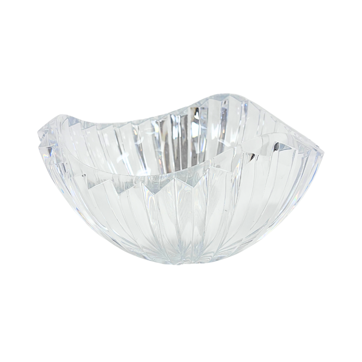 Vintage Mikasa Coronation Crystal Ribbed Bowl