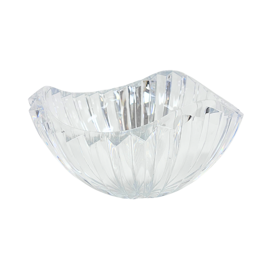 Vintage Mikasa Coronation Crystal Ribbed Bowl