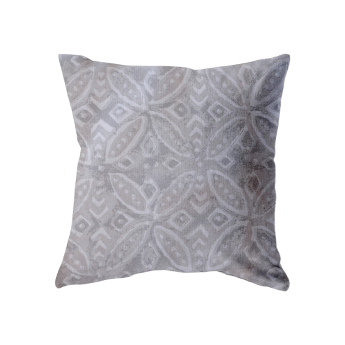 18x18 White and Grey Flower Pattern