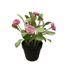 Pink Flowers w/ Black Pot