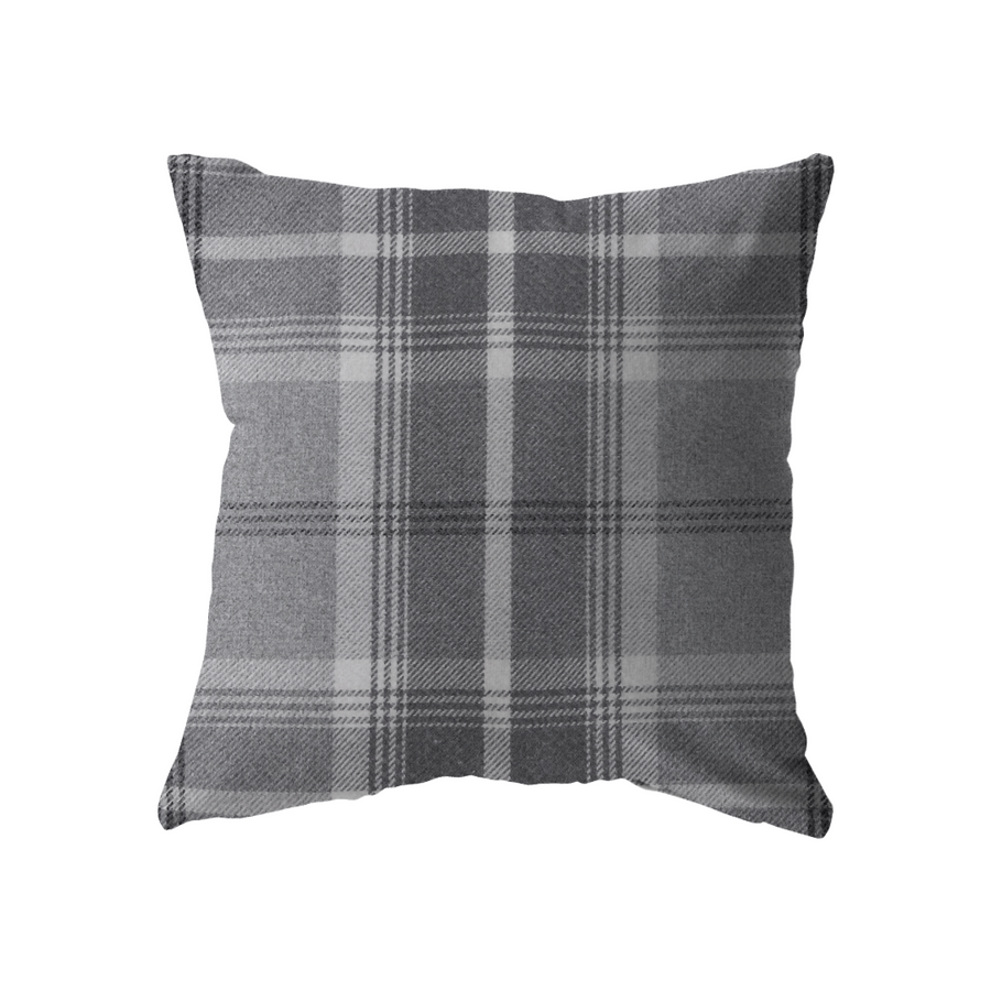 18x18 - Grey & White Wool Plaid