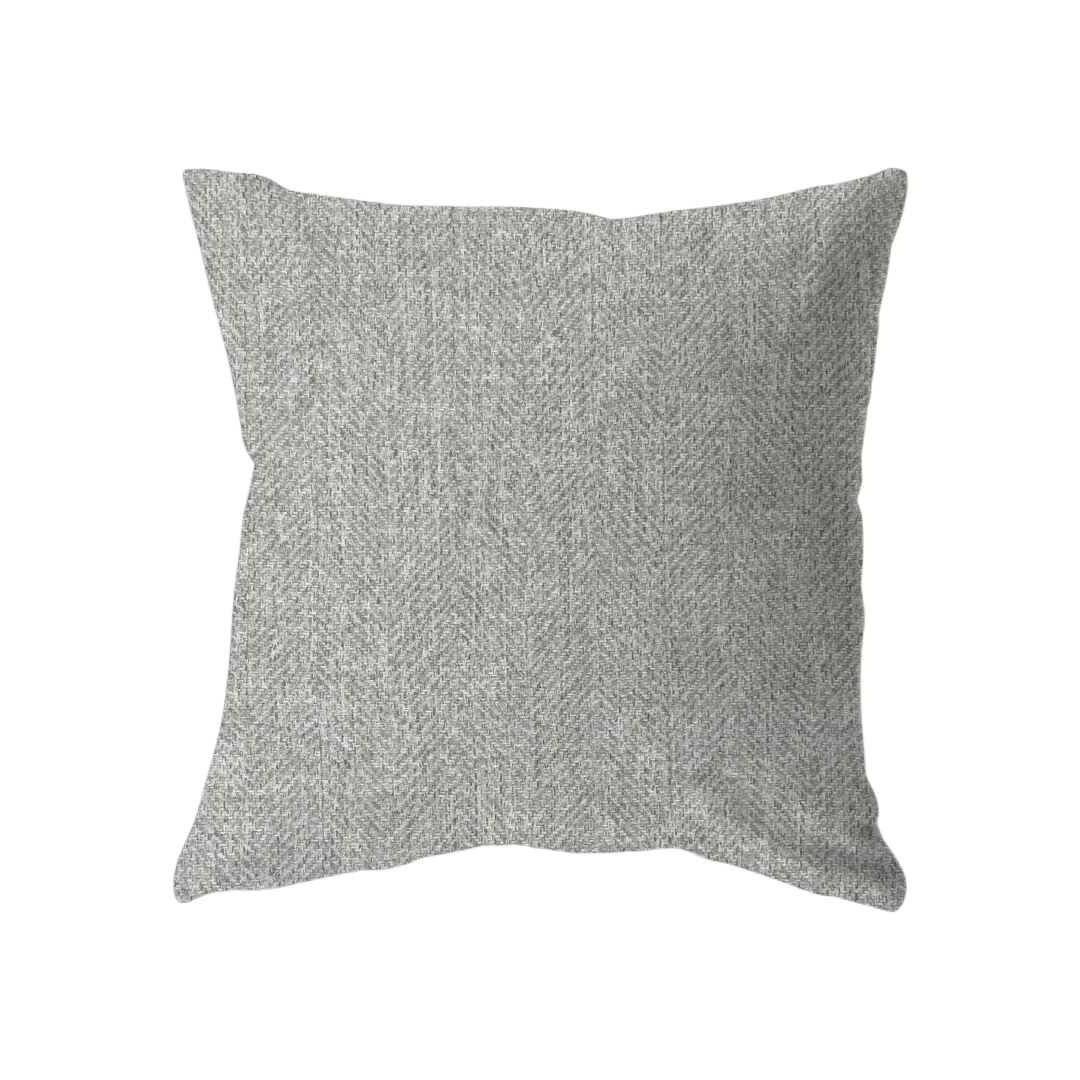 18x18 - Light Grey Herringbone Wool