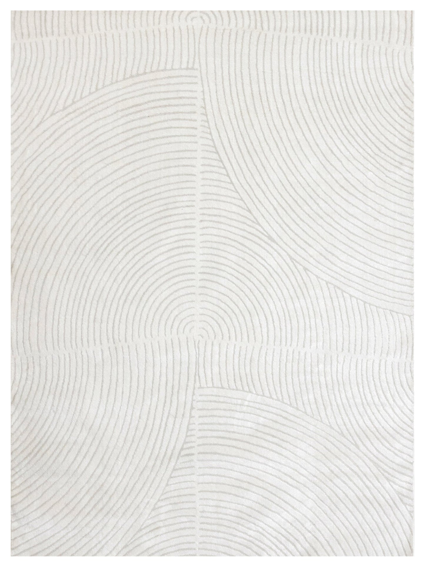 White Geometric Rug