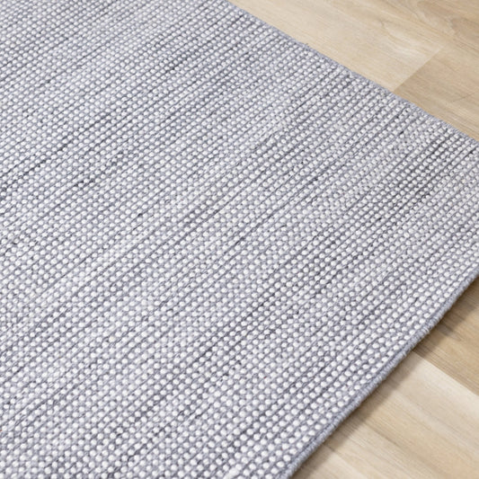 5x7 Grey & White Knotted Aspen Rug