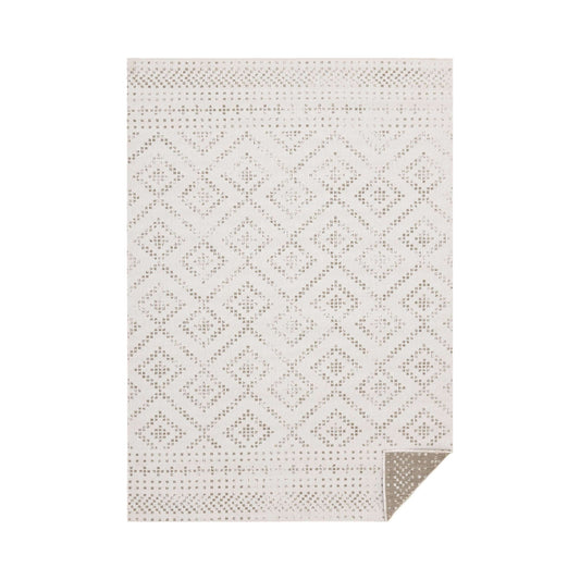5x8 Geometric Dotted Cream & Taupe Bristol Rug