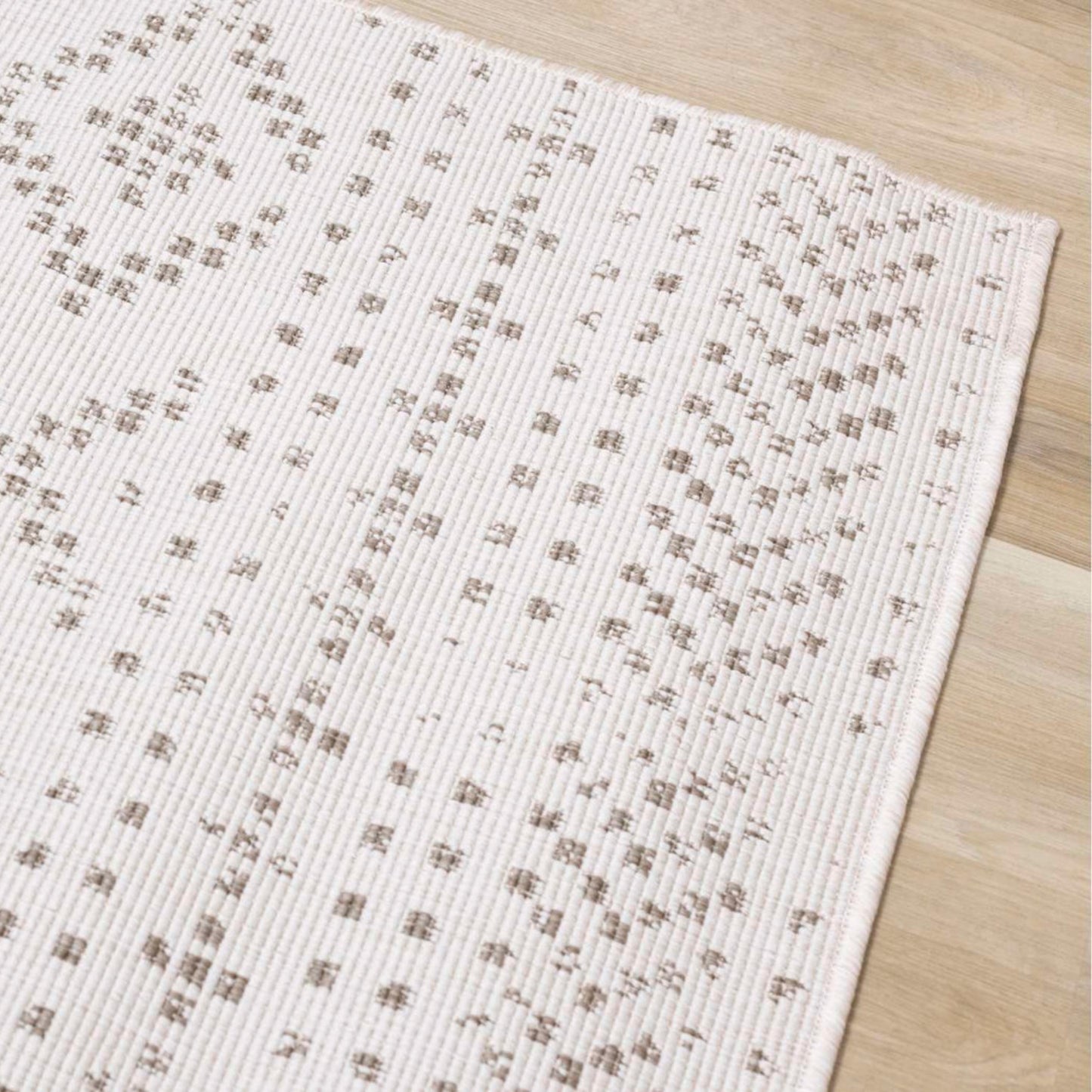 5x8 Geometric Dotted Cream & Taupe Bristol Rug