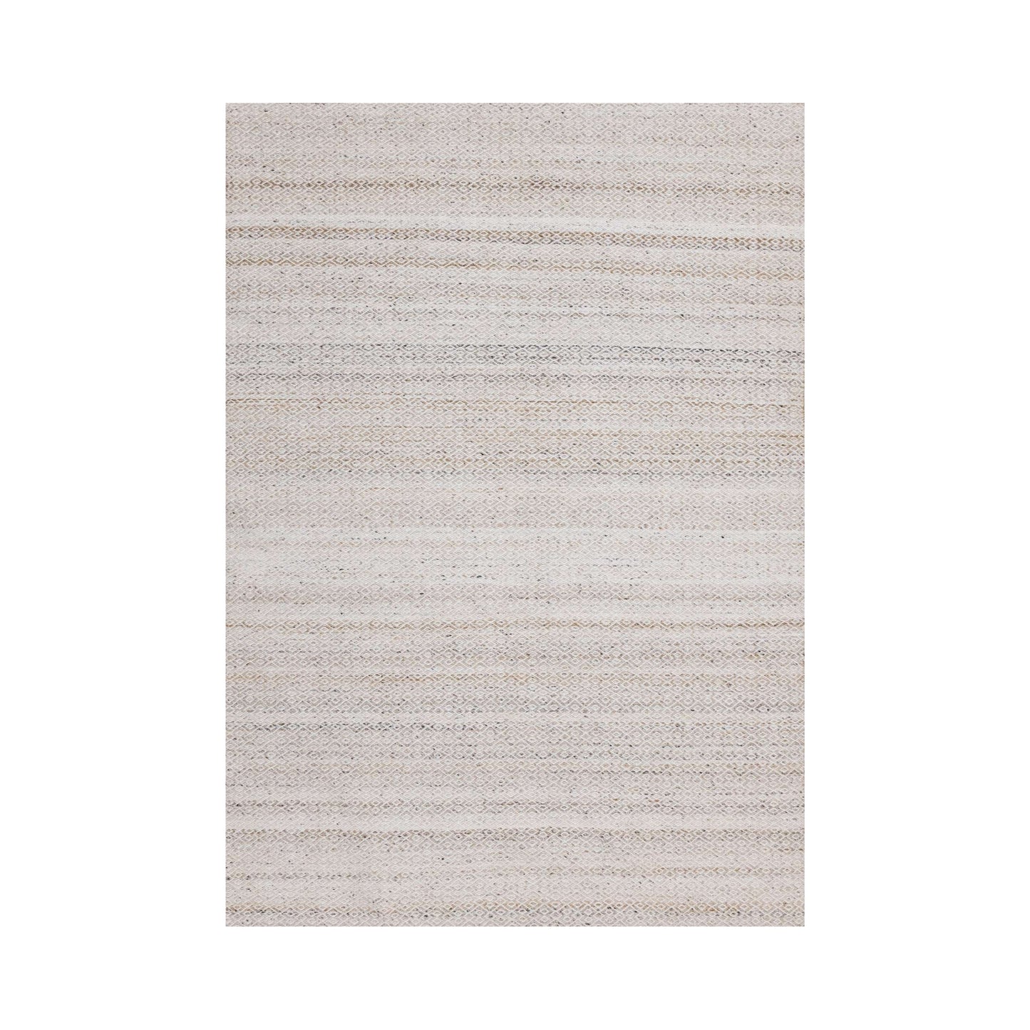 5x8 Textured Striped Taupe Rug