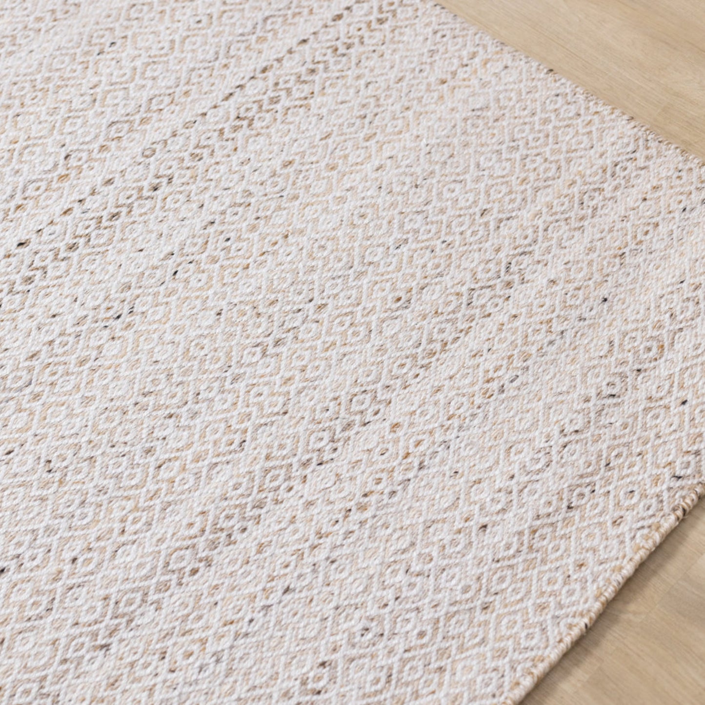 5x8 Textured Striped Taupe Rug