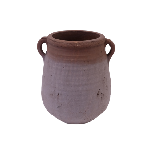 White Washed Terracotta Urn w/ Handles