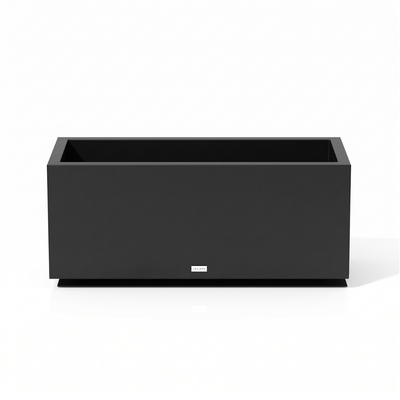 Block Long Box Black Medium Planter