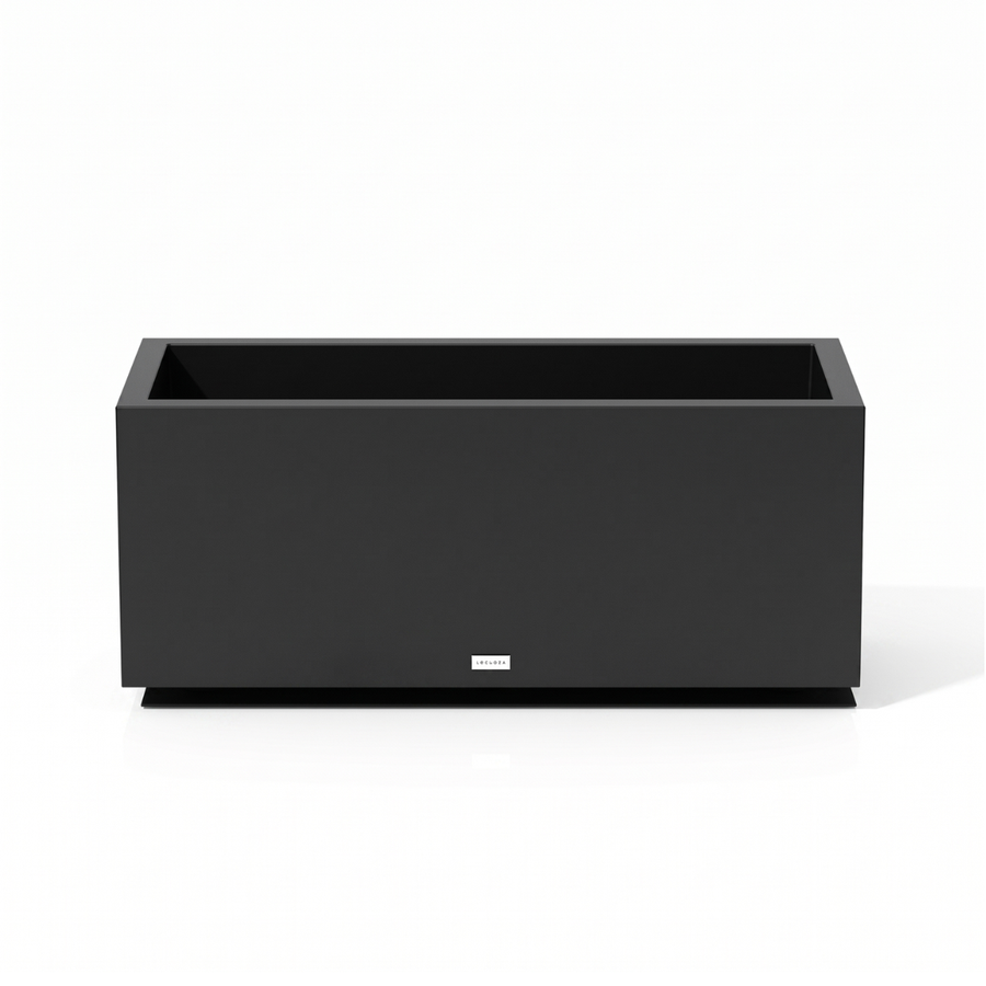 Block Long Box Black Medium Planter