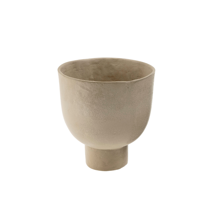 Lumos Paper Mache Taupe Medium Vase