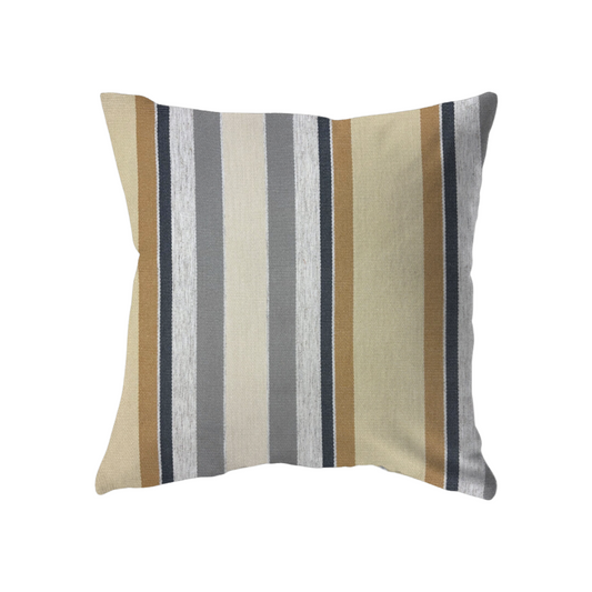 22x22 Mustard, Blue & Grey Stripes