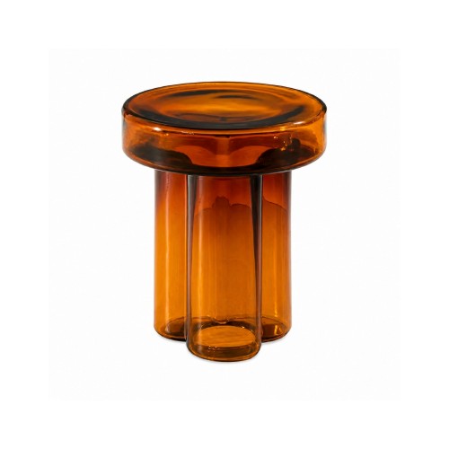 Ivy Bronx Amber Glass Side Table