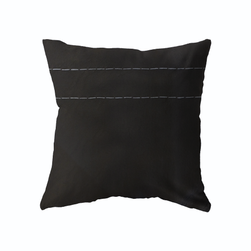 18x18 - Dark Grey Leather Various Stitching