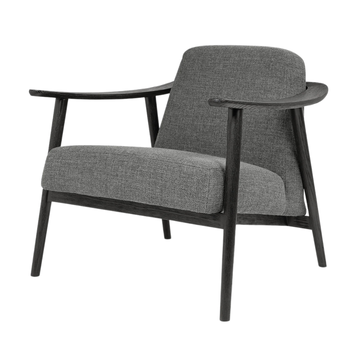 Baltic Accent Chair Andorra Pewter with Black Ash Frame