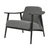 Baltic Accent Chair Andorra Pewter with Black Ash Frame