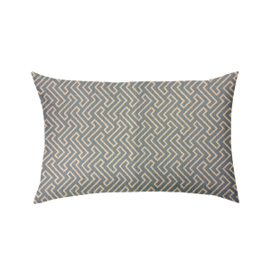 12x16 - Kidney Pattern Zigzag Cream Light Blue
