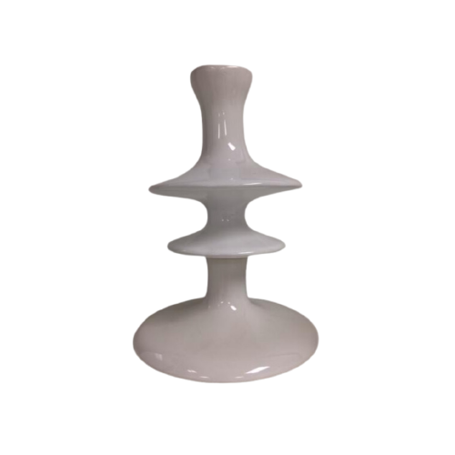 Candle Holder - White Trumpet