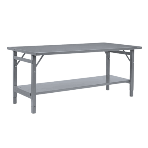 Distressed Metal Work Table