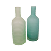 Teal Frosted Glass Vase