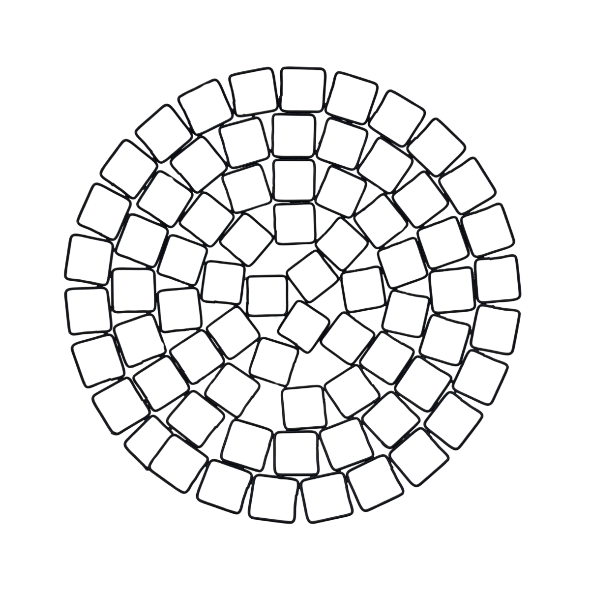 Radial Mosaic Wire Wall Art