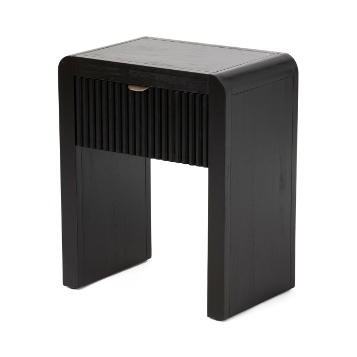 Black 1 Drawer Side Table