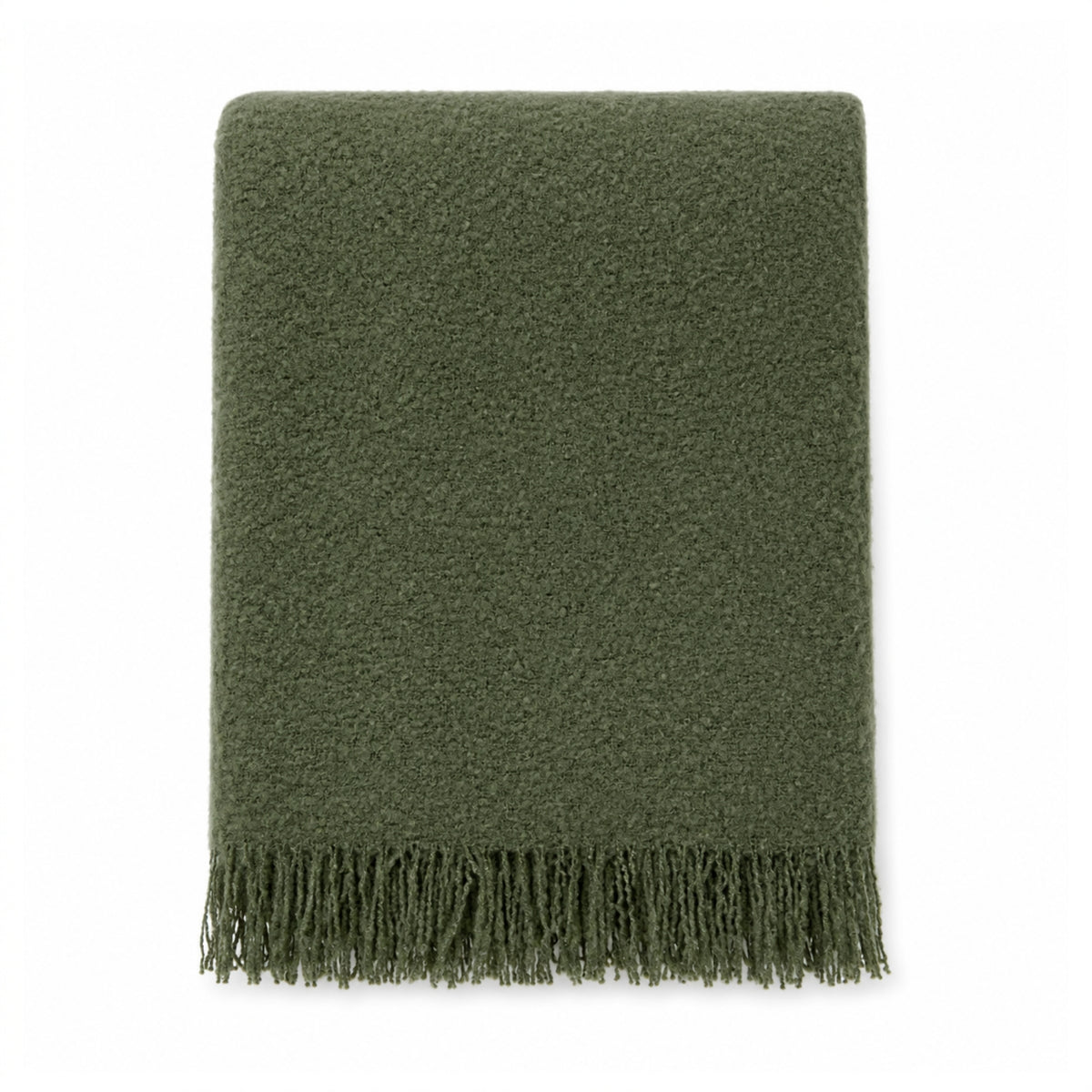 Soft Weave Olive Green Throw